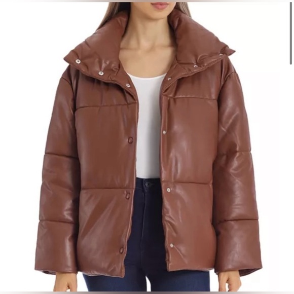 Bagatelle NYC • Oversize Faux Leather Puffer Jacket - Picture 1 of 7
